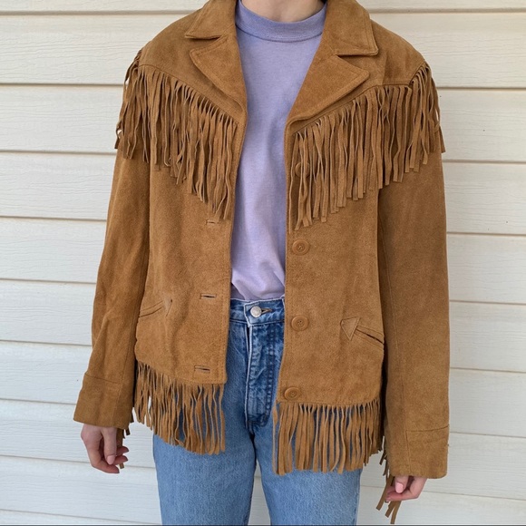 SOLD Vintage Berman’s Fringe Leather Jacket - Picture 3 of 7